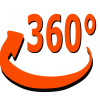 360° kundfokus – mer än bara värme Orange 360°-symbol – symboliserar kundens helhetsresa och Värmekomfort i väst engagemang i varje steg.